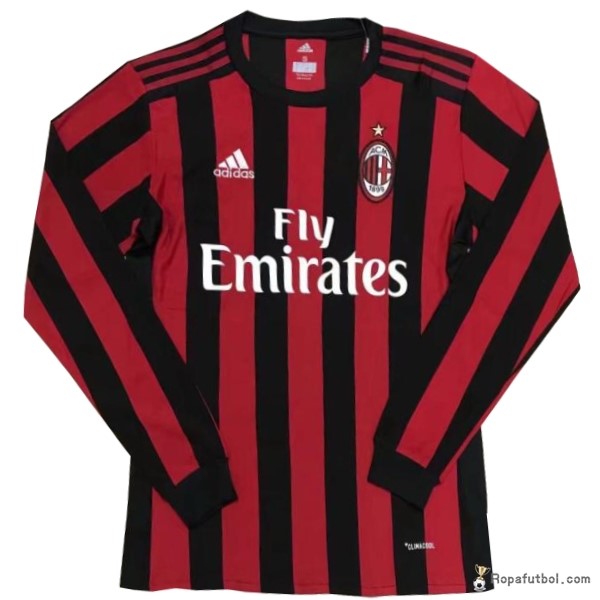 Camiseta AC Milan Replica Primera Ropa ML 2017/18